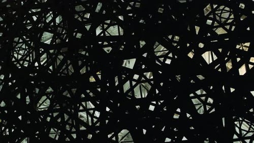 Aerial view of the Louvre, an art museum in Abu Dhabi.