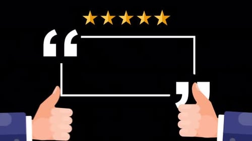 Rate Product With Review Stars From Customer Satisfaction Alpha Channel 4K