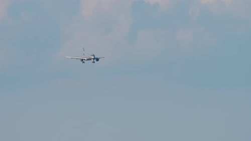 Jet Airplane Landing Long Shot