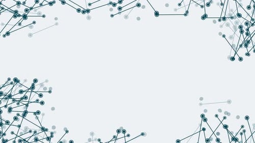 Animación de patrones de fondo de red abstracta futurista: visualización de datos digitales de alta tecnología