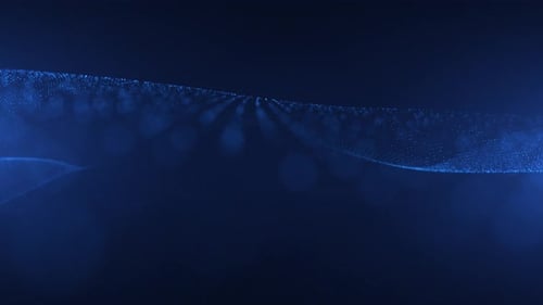Futuristic Abstract Particle Wave Flow Background Animation