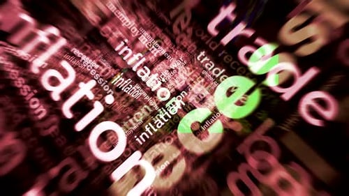 Global crisis inflation unemployment trade war recession news titles loop