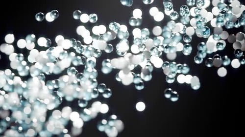 Animación de bucle sin fisuras de bolas brillantes abstractas 01 HD