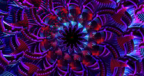 Animación en bucle de túnel de color abstracto 4K VJ 12