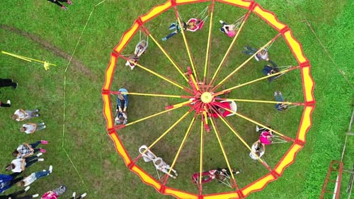 Carnival Merry Go Round Aerial Top View