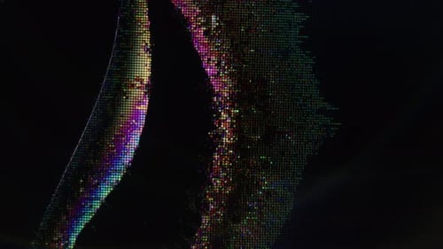 Abstract Background with Glitch Effect and Data Stream