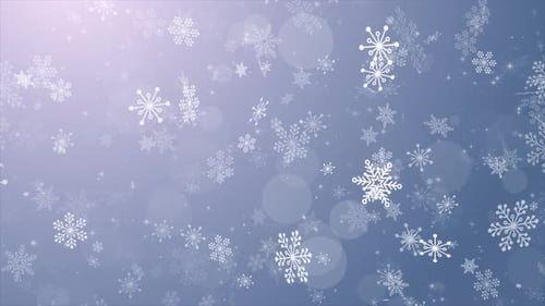 Elegant Falling Snowflakes Winter Holiday Celebration Background