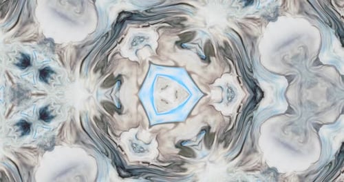 Abstract Fluid Kaleidoscope Pattern in Motion