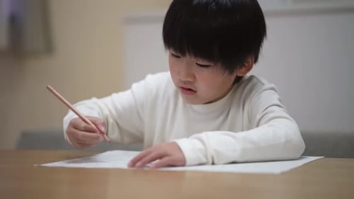 boy studying
