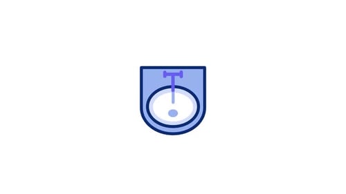 Animated Flat Design Stopwatch Icon