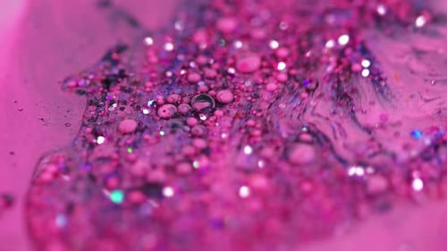 Macro Abstract Pink Glitter Swirl
