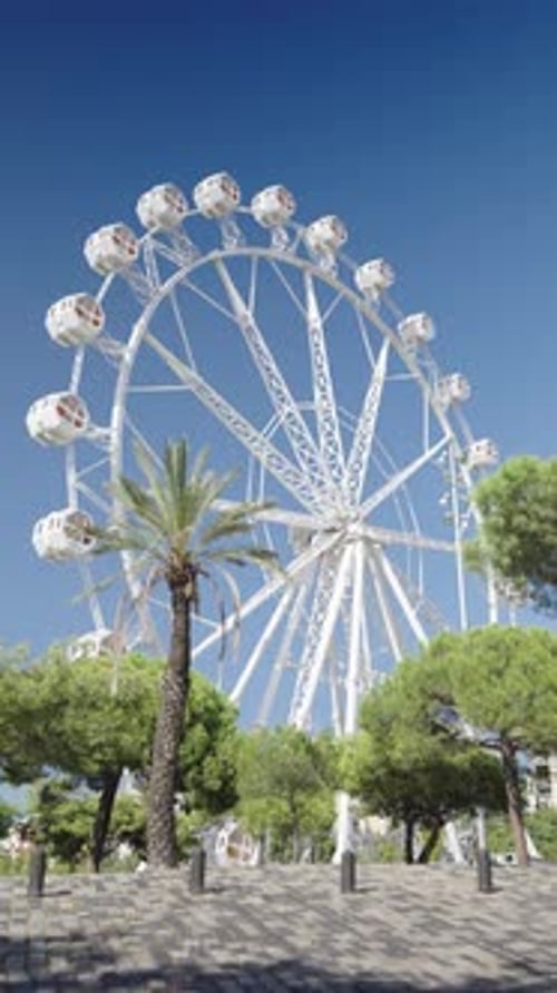 Ferris Wheel Spinning in Park