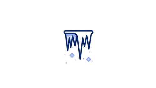 Animiertes Eiszapfensymbol