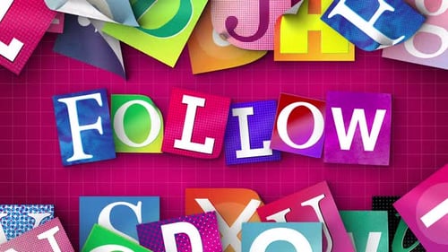 Animated Cut-Out Paper Letters Typography Reveal