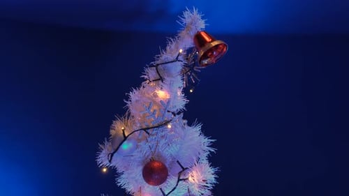 Decorated Christmas Tree with Festive Ornaments and Lights