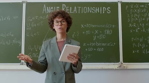 Female Professor Working In University