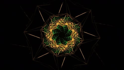Green And yellow Glossy Movable Spiral Grid Background Vj Loop