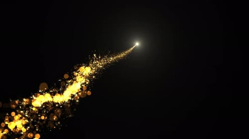 Golden particles light background