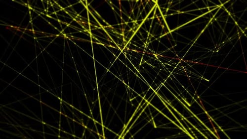 Abstract Plexus Network Grid Moving Through Space