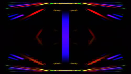 Multicolor Neon Magic Alley Kaleidoscope Background Vj Loop In 4K