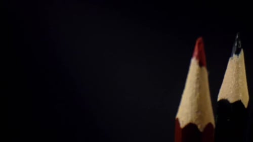 Close Up of Set of Colored Pencils