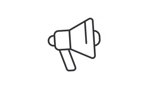 Animated Bullhorn Linear Icon