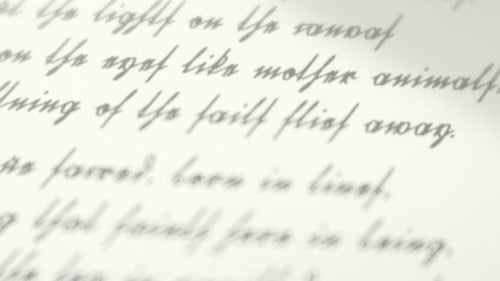 Abstract Handwritten Text on Pale Surface