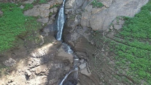 Aerial Waterfall and Creek