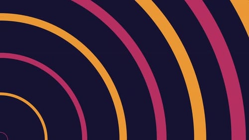 Animated Geometric pattern or background. Abstract moving shapes background, vintage retro colors