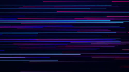 Bright light horizontal stripes Movement of a stream of luminous bright particles. Glowing Neon