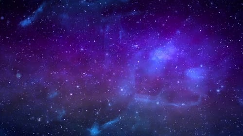 Animated Deep Space Nebula and Twinkling Stars Looping Background