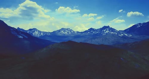 Breathtaking Mountain Landscape Captured Under a Clear Blue Sky