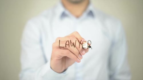 Lawyer, Writing on Transparent Screen