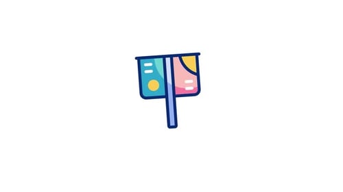 Colorful Geometric Banner Reveal Animation