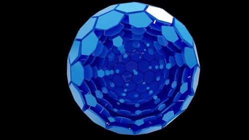 Light Blue Technology Sphere Unfolding