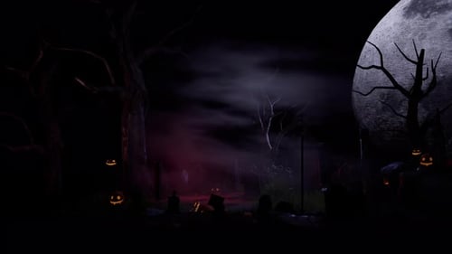Halloween Night Background Animation