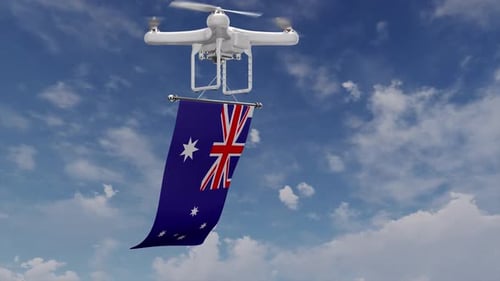 Zumbido con bandera de Australia