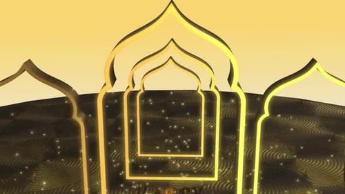Goldenes glückliches Eid Al-Fitr Animation 5
