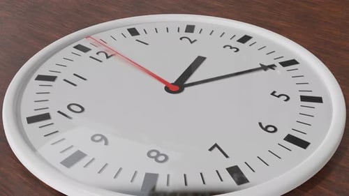 Fast Moving Clock Hands Time Lapse Animation