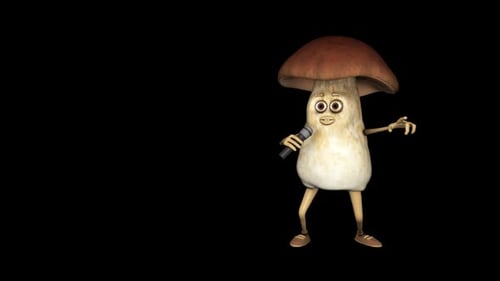Mushroom Sings Looped Alpha Channel