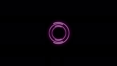 neon circle animation black background