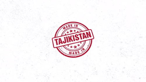 Made In Tajikistan Rubber Stamp