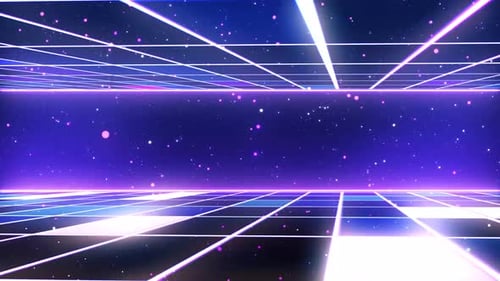 Abstract Retro Grid Tunnel Background Seamless Loop