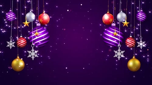 Merry Christmas And New Year Background Purple