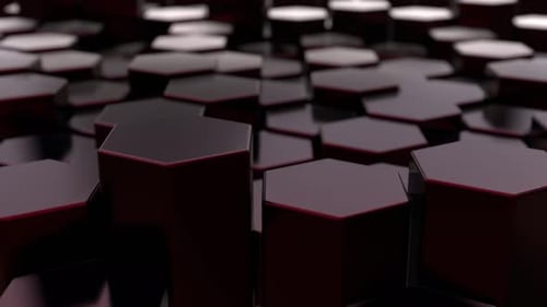 Abstract Geometric Hexagon Grid Pulsing Animation Loop