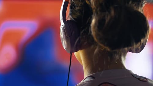 A Child or Teenager is Playing a Computer Video Game