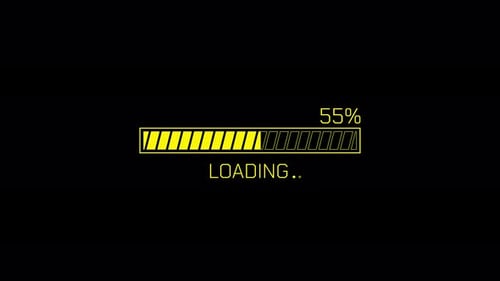 Futuristic Digital Loading Bar Progress Animation