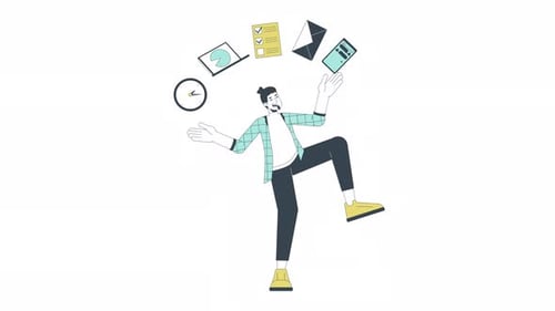 Successfully jungle your responsibilities line 2D animation