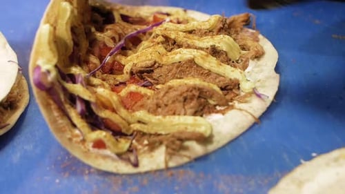 Appetizing Wrap Being Prepared