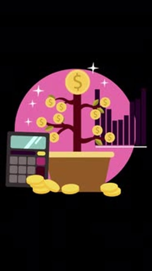 Growth In Business Life, Easy Way To Make Money Vertical Alpha Channel